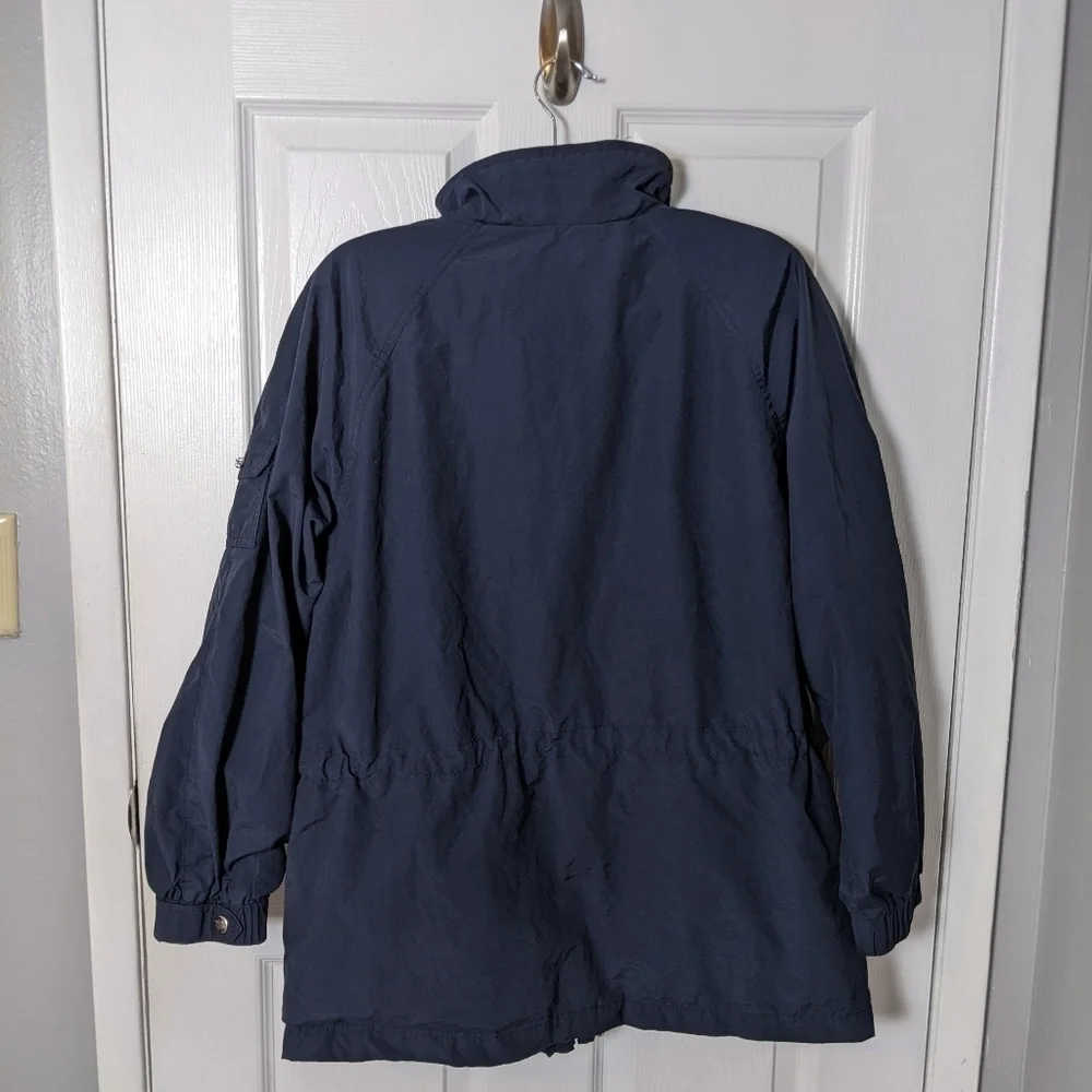 Vintage Larry Levine Sport Women's Nautical Navy Blue Anorak Jacket Size‎ Medium